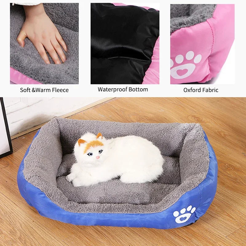 Large Pet Square Bed for Cats and Dogs