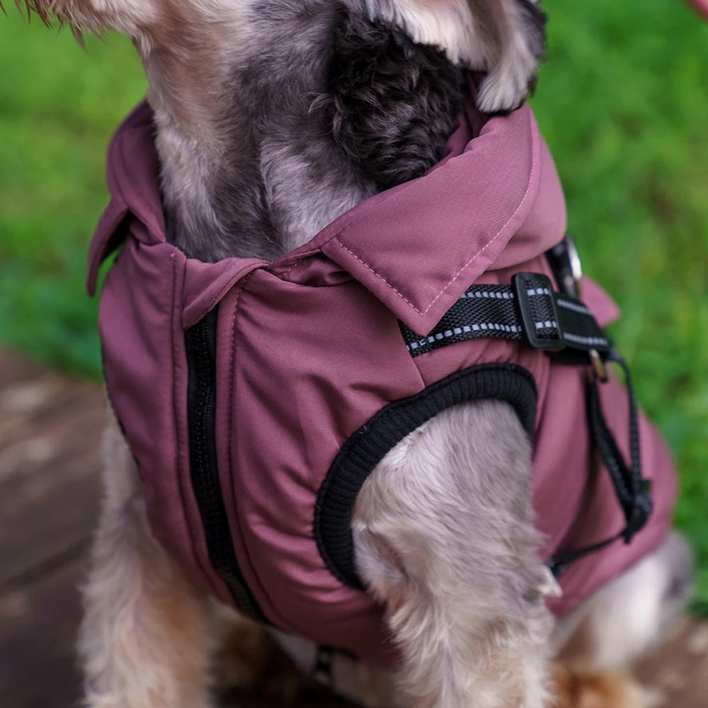 Dog Jacket with Harness Winter Warm