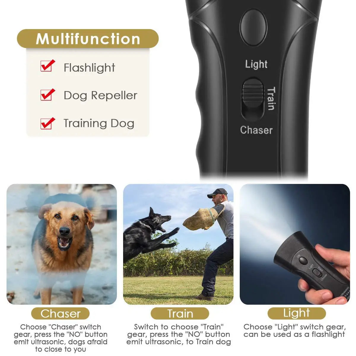 Ultrasonic Dog Repeller Training Equipment - Jimbol Pet Kit