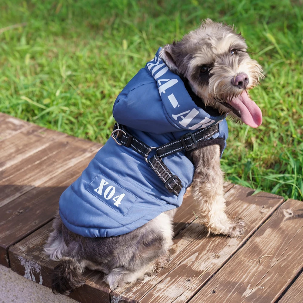 Dog Jacket with Harness Winter Warm