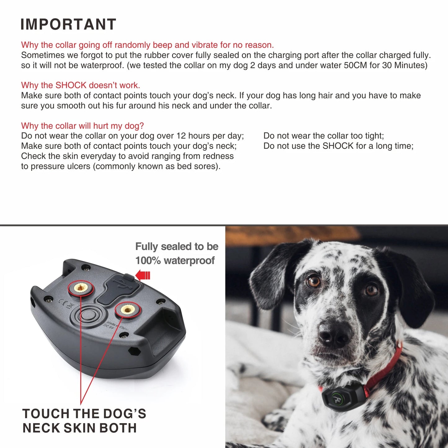 400m Electric Dog Training Collar Waterproof